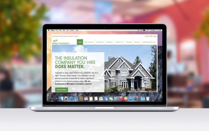 one of our newest client websites - arbor insulation